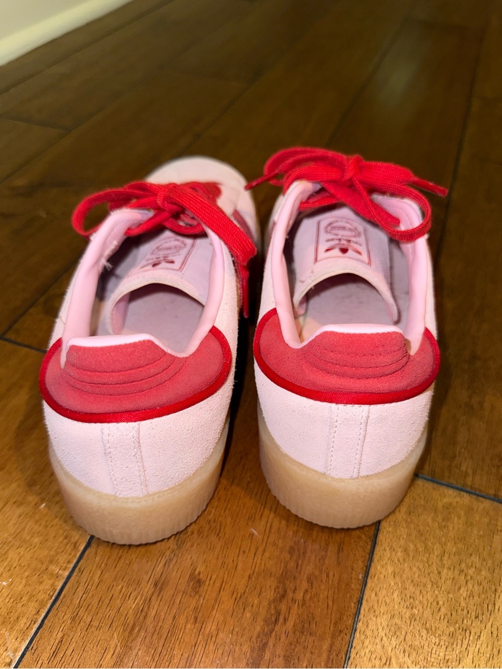 adidas Women’s Sambae in Clear Pink Scarlet Gum - Picture 5 of 7